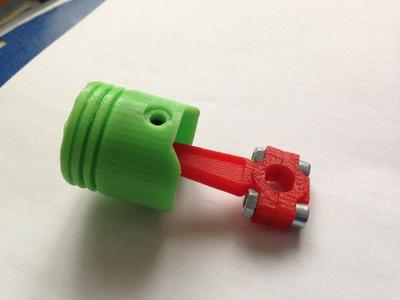 Pistone con Biella Portachiavi - Piston with conrod Keychain