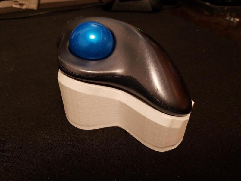 Logitech M570 trackball tented mount