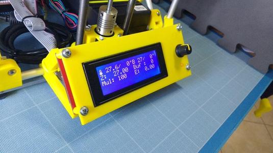 Leaned LCD support for Microcube