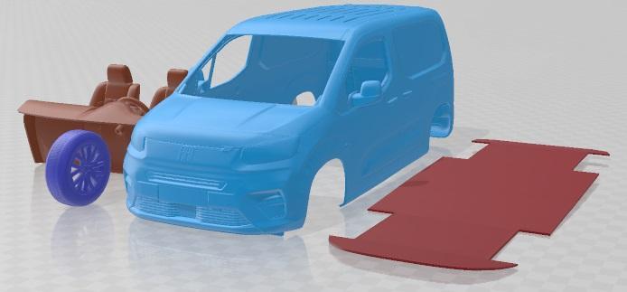 Fiat E Doblo SWB Van 2024 Printable Van