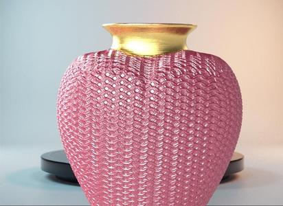 Knitted Heart Vase