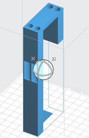 Aquarium dosing tube holder (remix for higher water level sump)