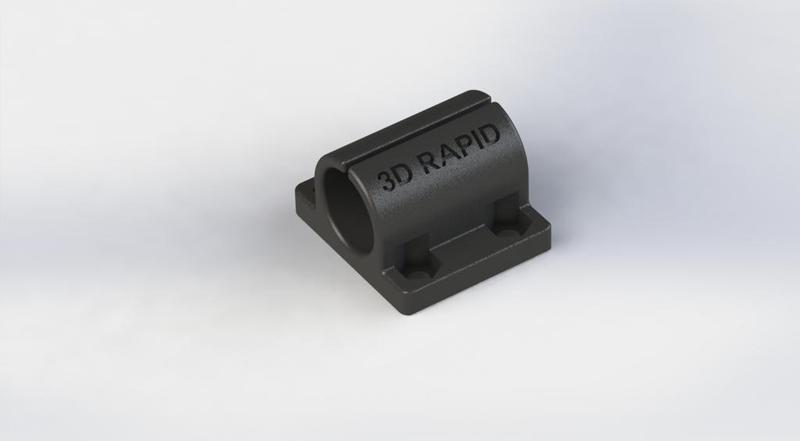 Lagerbock/bearing holder Ø15 x30 M4  also IGUS Ø16 added