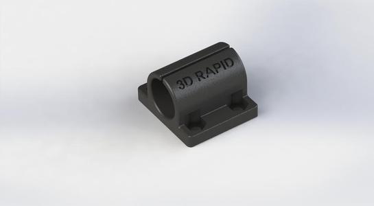 Lagerbock/bearing holder Ø15 x30 M4  also IGUS Ø16 added