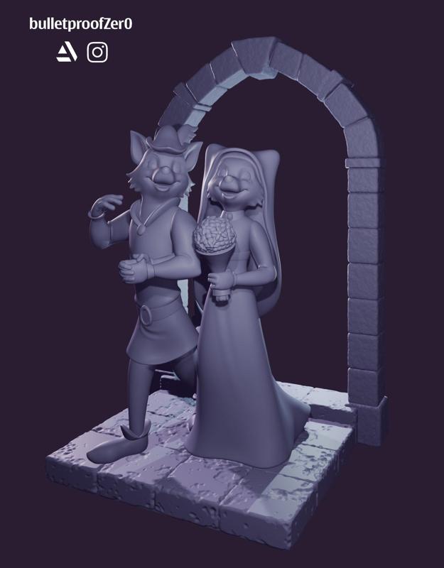 Robin Hood and Maid Marian wedding