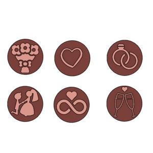 Wedding-Themed Brigadeiro Stamp