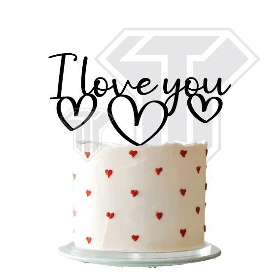 I love you - Cake topper