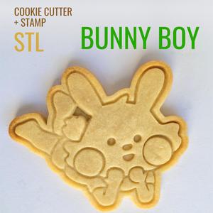 Bunny Boy - Easter Cookie cutter with stamp