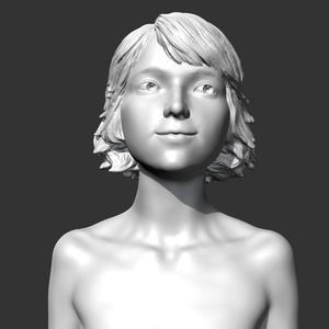 SC girl bust E 3D print model