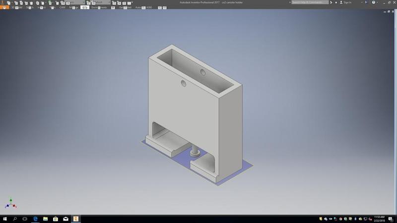 co2 canister holder for 12g bottle