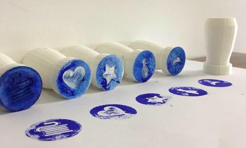 Rubber stamp made with flexible filament eFil