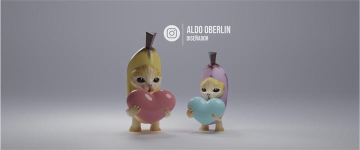Banana Cat + HEART / Mishi Plátano + HEART