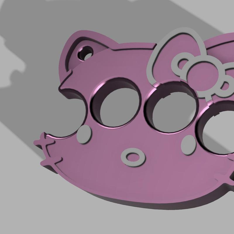 Finger Knuckle Duster Brass Knuckles Hello Kitty stylish