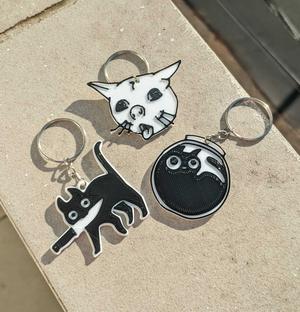Meme Cat Keychain Cat Meme Cat Keychain
