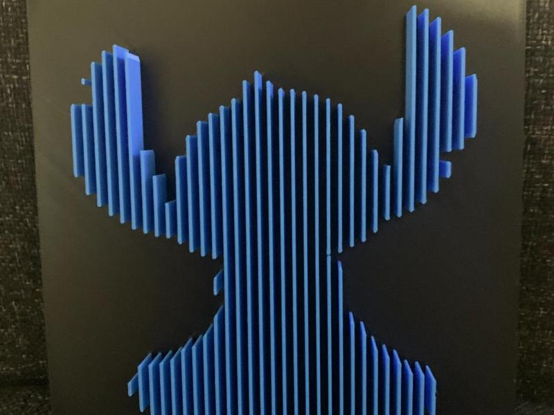 stitch layered sculpture wall art