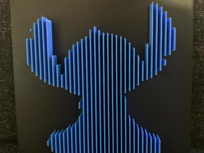 stitch layered sculpture wall art