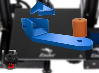 Bed Strain Relief for silicon spacer // Ender 3 Support Cable hotbed pour tampon silicone /
