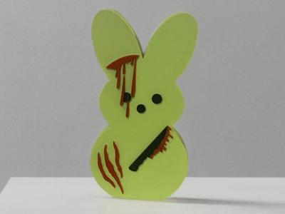 Killer Easterween Peep Bunny Self Standing Decor