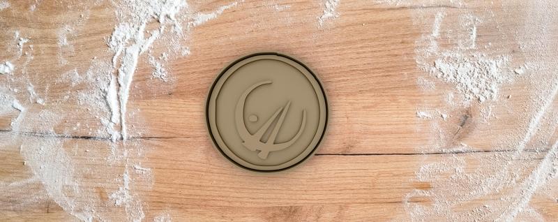 Bronze symbol cookie cutter from Mistborn