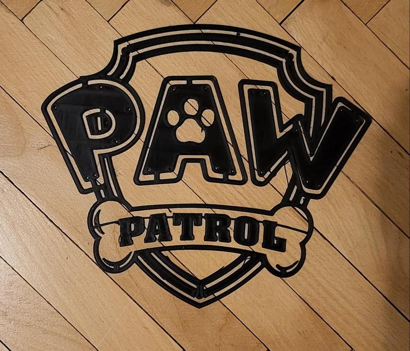 Paw Patrol Logo Wall 2D Printable