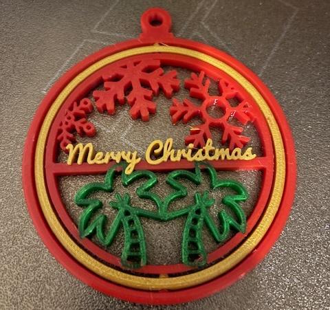 Florida Christmas Spinning Ornament