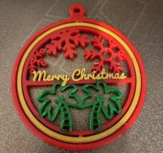Florida Christmas Spinning Ornament