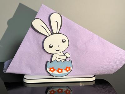 Easter bunny napkin stand