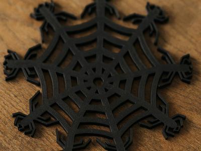 Spiderweb Coaster with Spiders – Halloween Edition