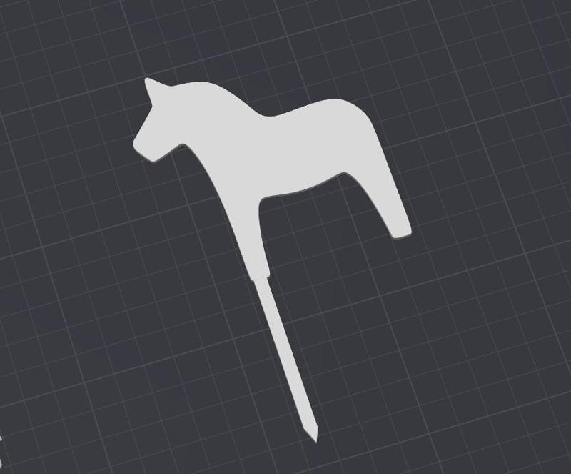 Dala Horse Cake Topper