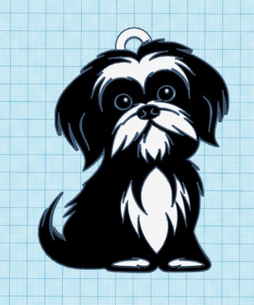 SHITZU DOG KEYCHAIN
