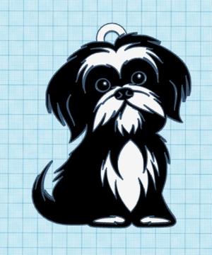 SHITZU DOG KEYCHAIN