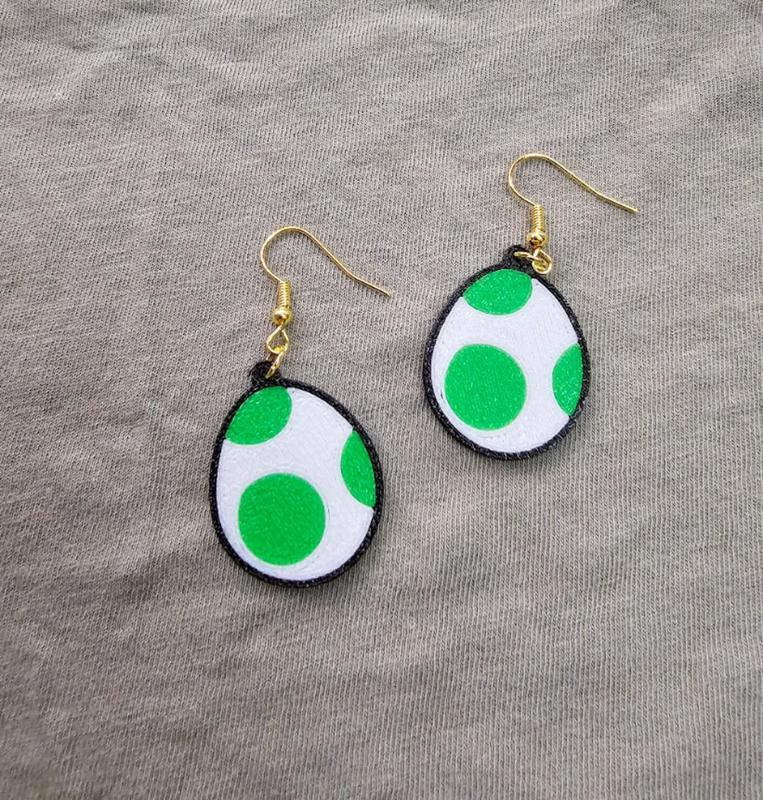 Yoshi egg Earrings  - Double-Sided