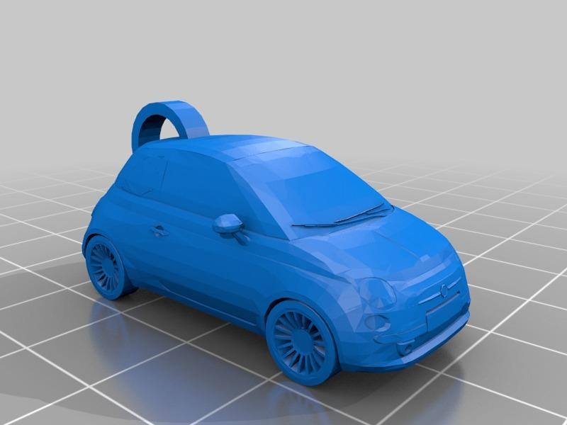 Fiat 500 Keychain