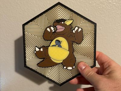 #115 Kangaskhan Hex Wall Art