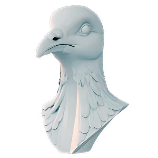 Elegant Pigeon Head Bust