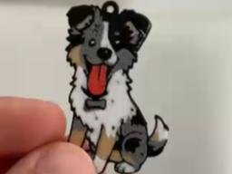 Cute Collie Keychain