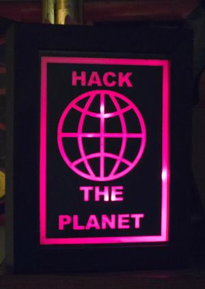 Hack the planet - 5x7 Lightbox insert