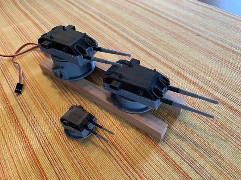 Zwillingsgeschütz für Bismarck RC / Twin guns for Bismarck RC