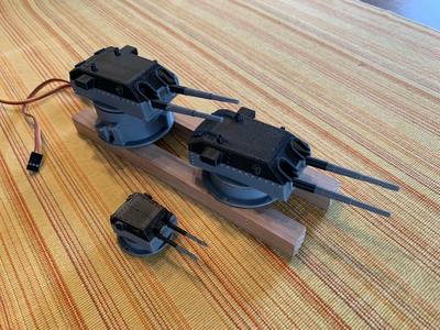 Zwillingsgeschütz für Bismarck RC / Twin guns for Bismarck RC