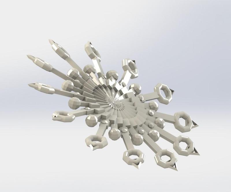 Snowflake for BlocksCAD® Snowflake Challenge #BlocksCADSnowflake