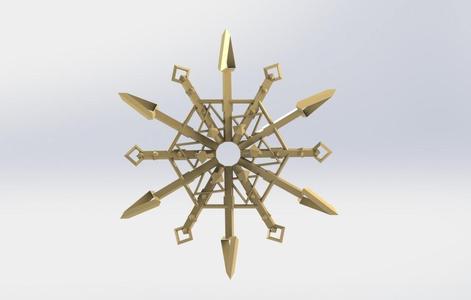 Snowflake for BlocksCAD® Snowflake Challenge #BlocksCADSnowflake #2