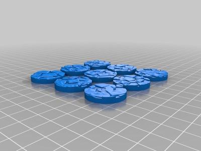 OpenDungeonTiles: Bases Rubble Round 25mm