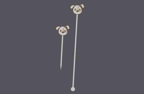 Dog / Puppy Head - Farm Animals - Cocktailset v1