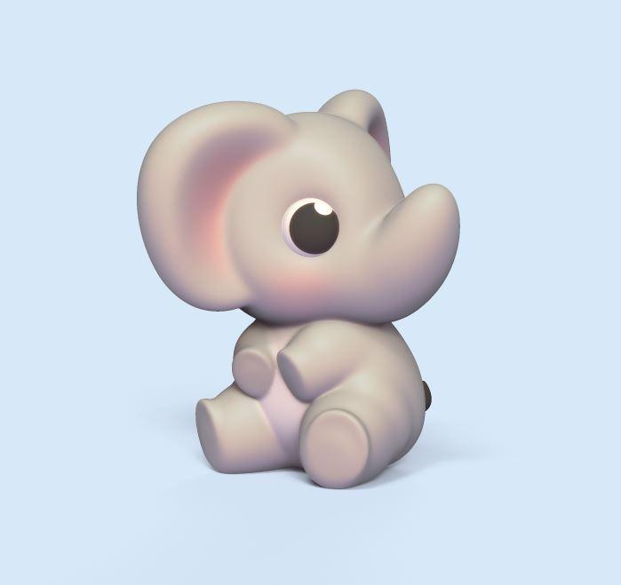 Sitting Baby Elephant