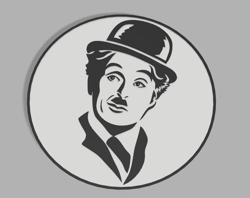 plate for charlie chaplin wall decor frame