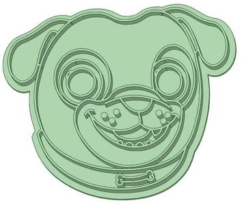 Rolly cara puppy dog cookie cutter