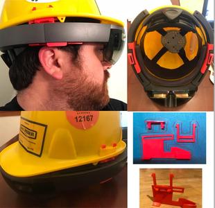 Hardhat clips for Hololens. REV 2 & REV 3