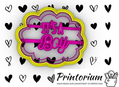 #babyshower It's a "Boy" Announcement Cookie Cutter