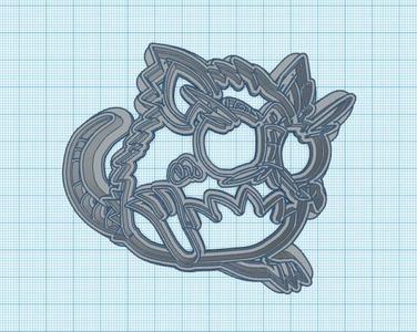 Pokemon: Alolan Raticate Cookie Cutter