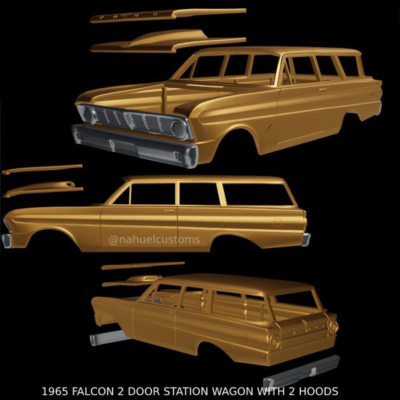 1965 FALCON 2 DOOR STATION WAGON WITH 2 HOODS